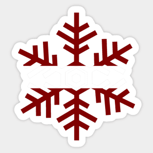 Latvian flag winter snowflake Sticker